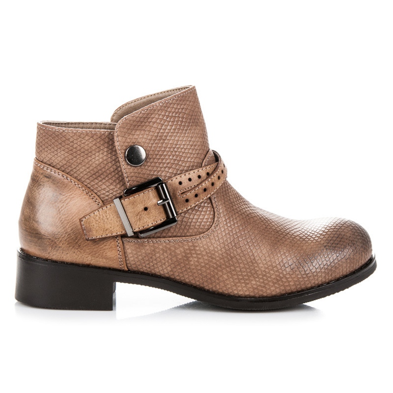 Low boots with a pattern brown Low boots with a pattern brown