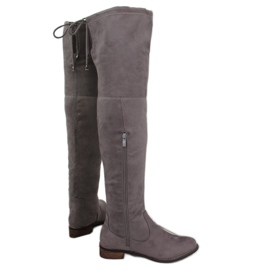 Gray musketeer boots A-300 gray grey