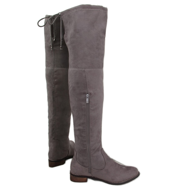 Gray musketeer boots A-300 gray grey