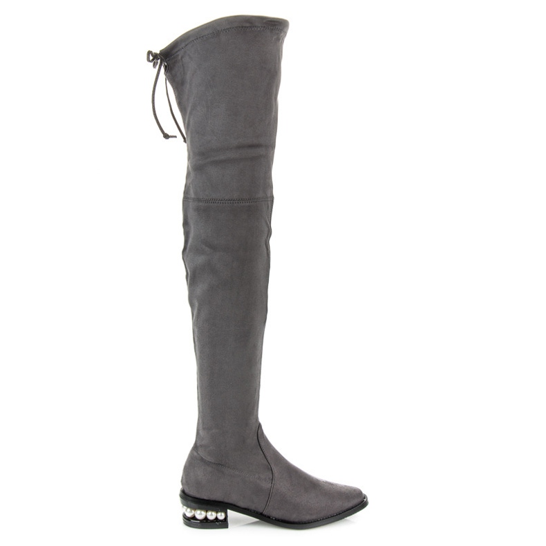 Fashion Gray musketeers with pearls grey Fashion Gray musketeers with pearls grey