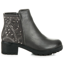 Vices Boots With Crystals grey