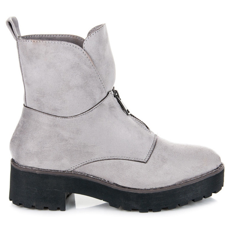 Vices Boots fastened with a zipper grey