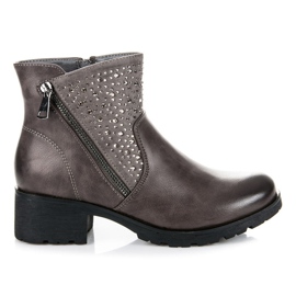 Vices Casual zip up ankle boots grey