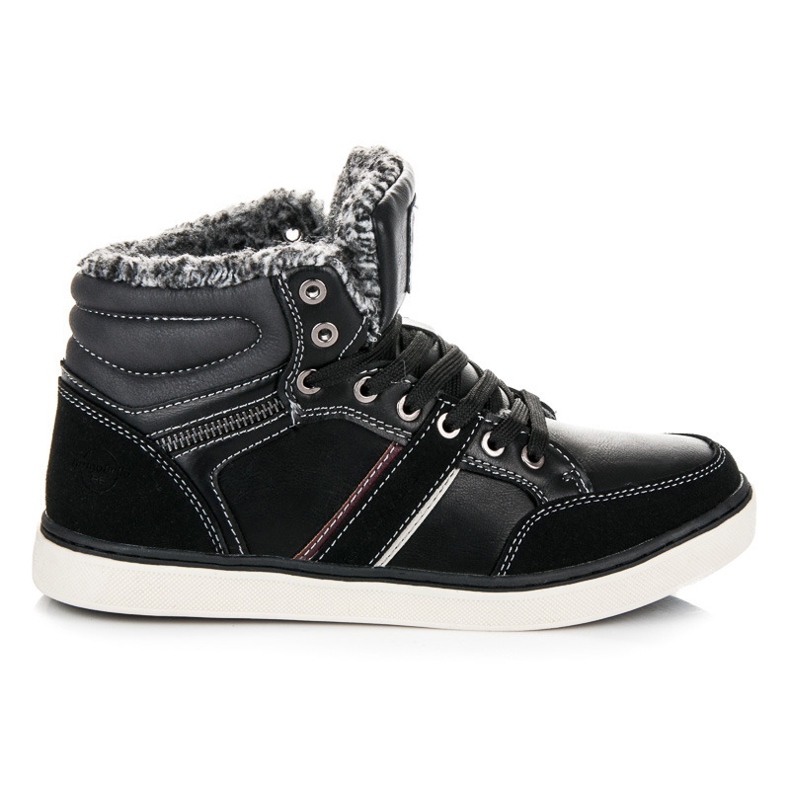 Arrigo Bello Sneakers with a sheepskin coat black