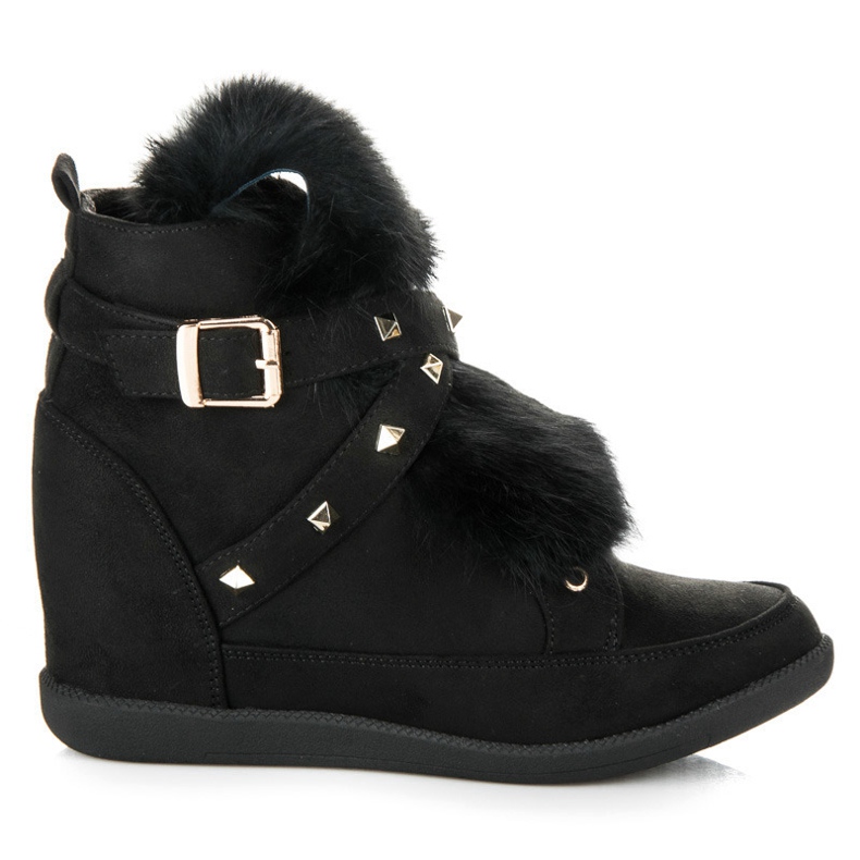 Kylie Sneakers with fur black