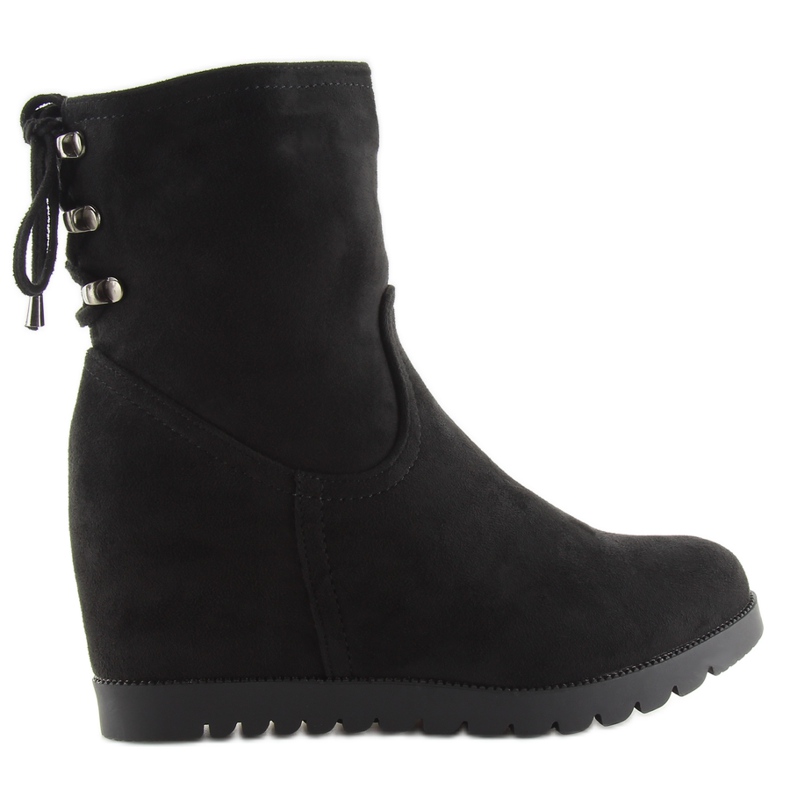 Black Boots On Wedges Black Zh727 Black