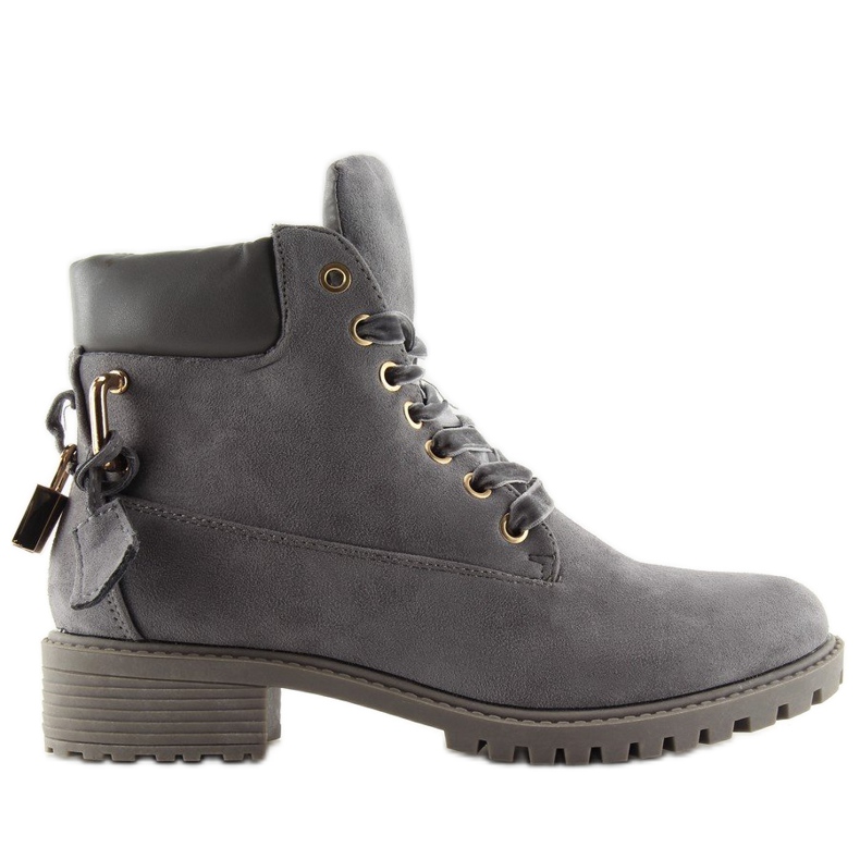Gray timber boots for women AT-0623-L Gray grey