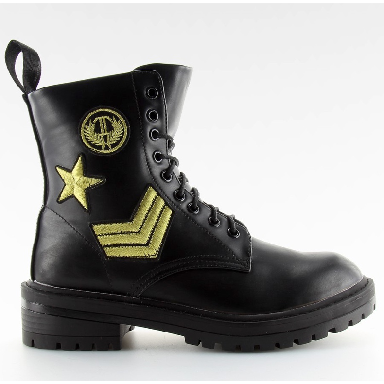 Military boots black 8338 black Military boots black 8338 black