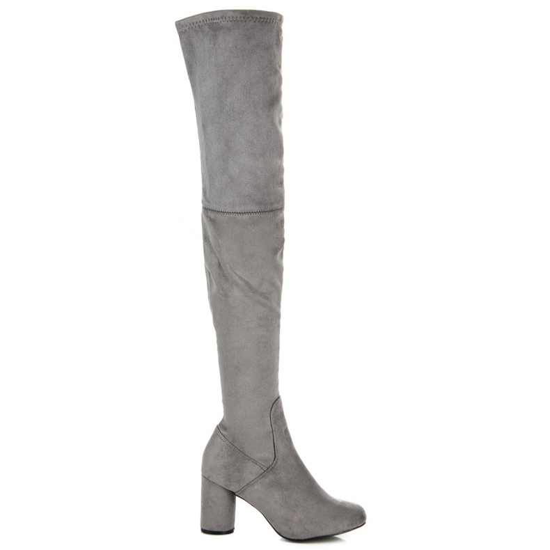 Vices High heeled thigh-high boots grey
