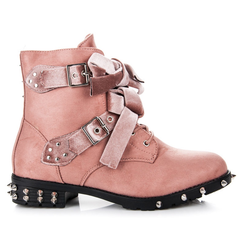 Vices Suede studded bags pink
