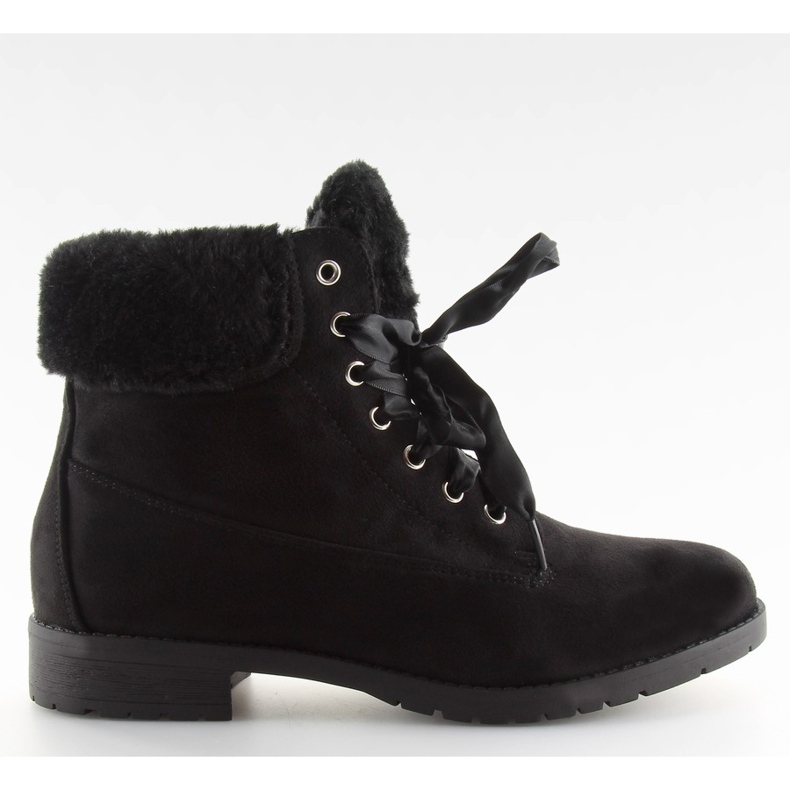 Black lace-up women's boots NC87 black Black lace-up women's boots NC87 black