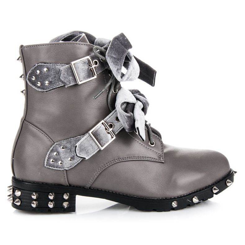 Vices Workery boots with studs grey