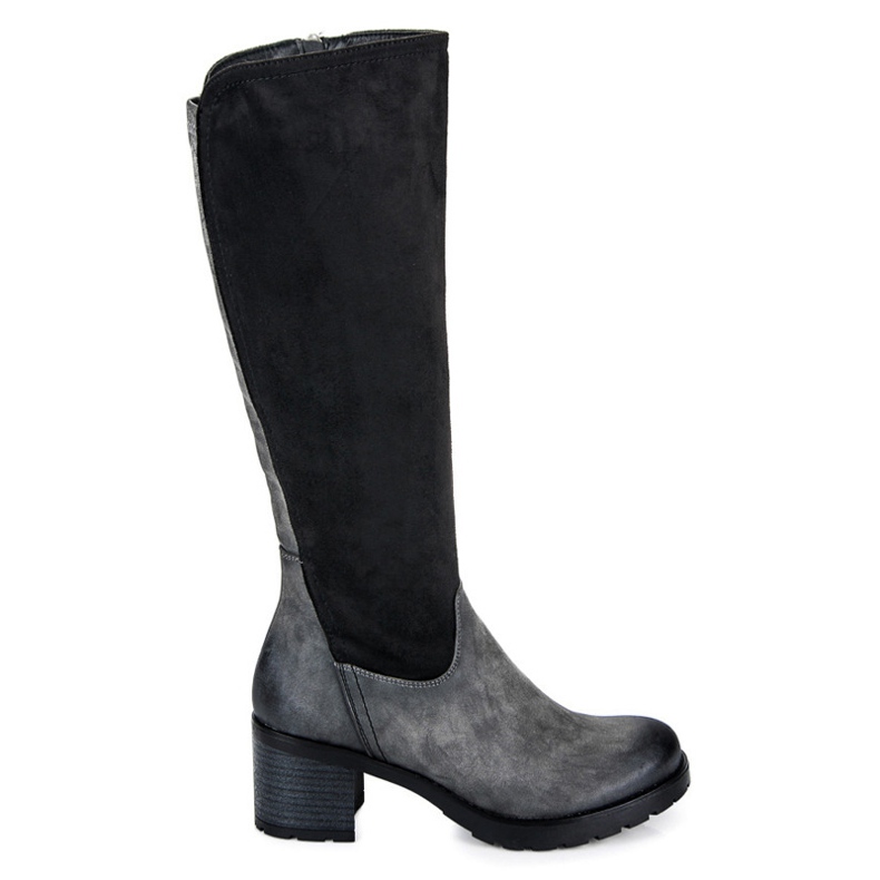 Vinceza Classic high-heeled boots black