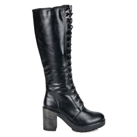Seastar Lace-up boots on the platform black Seastar Lace-up boots on the platform black