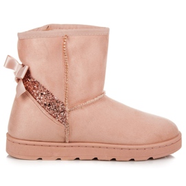 Vices Fur snow boots with glitter pink