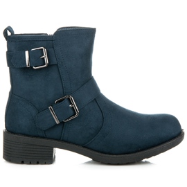 Vices Boots with a decorative buckle blue