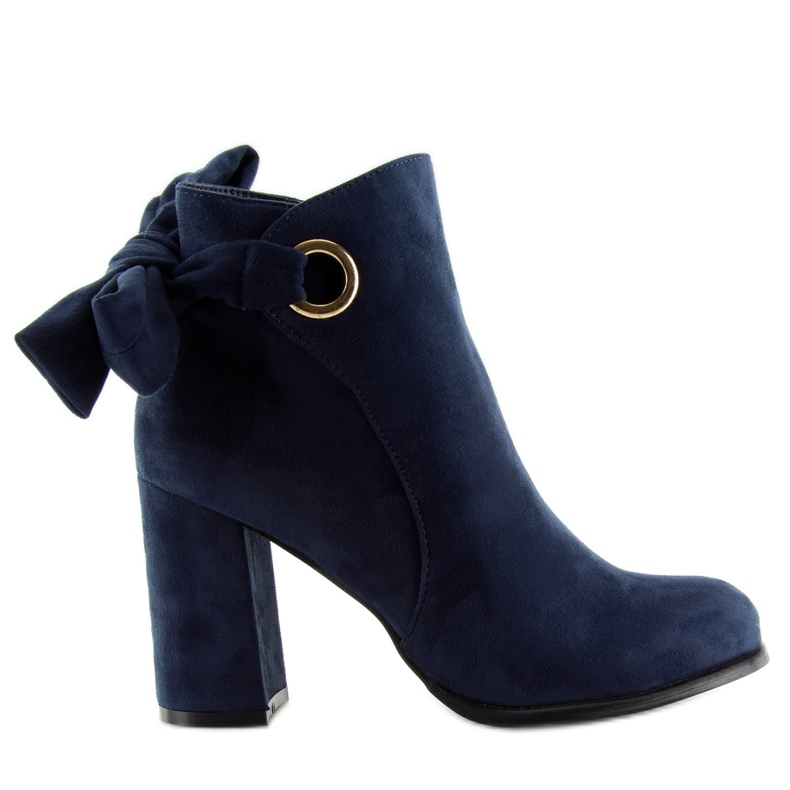 Navy Blue Boots On Heel Ybs1612 Blue Navy Blue Boots On Heel Ybs1612 Blue