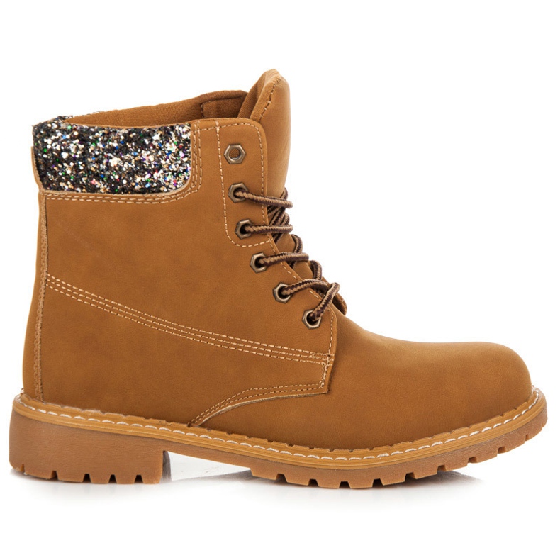 Trappers with glitter brown Trappers with glitter brown