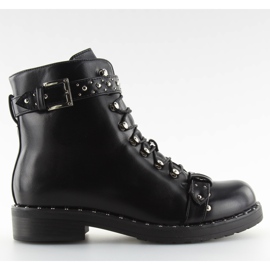 Black boots with studs ae82p black copper