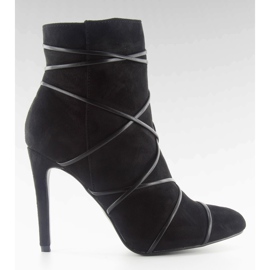 Black suede on a high heel