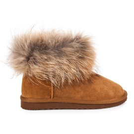 Coco Perla Leather mukluki brown