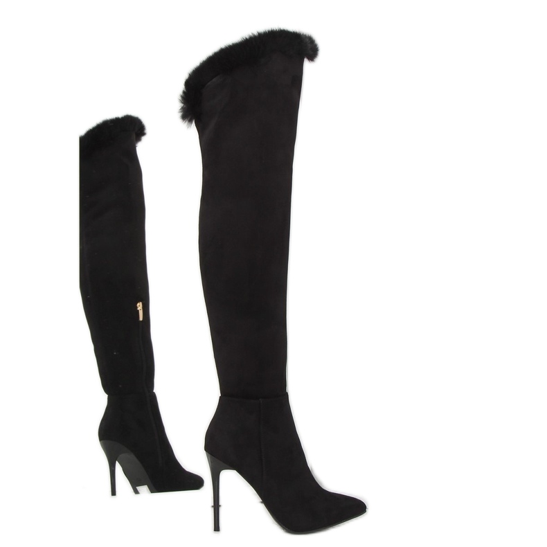 Black over-the-knee boots SY-13 black
