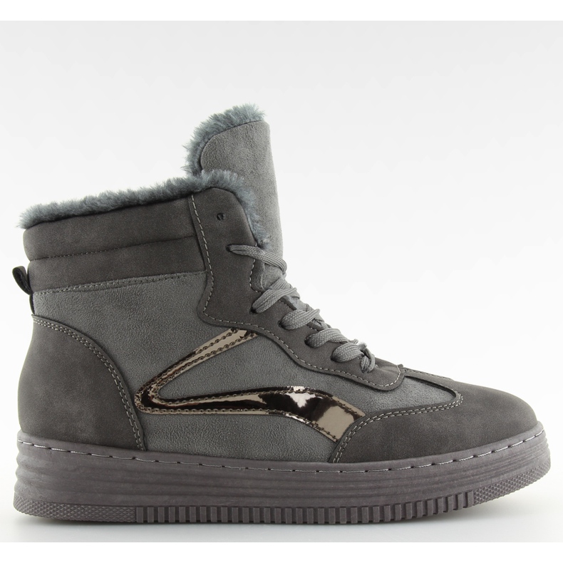Sneakers insulated gray BOK-1103 dark gray grey
