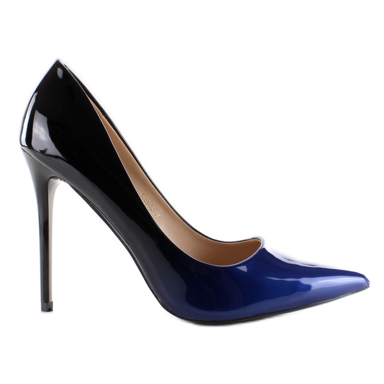 Shaded heels ombre M253 blue black navy blue