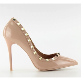 Pumps on a stiletto heel Valentina beige LL-76P Beige