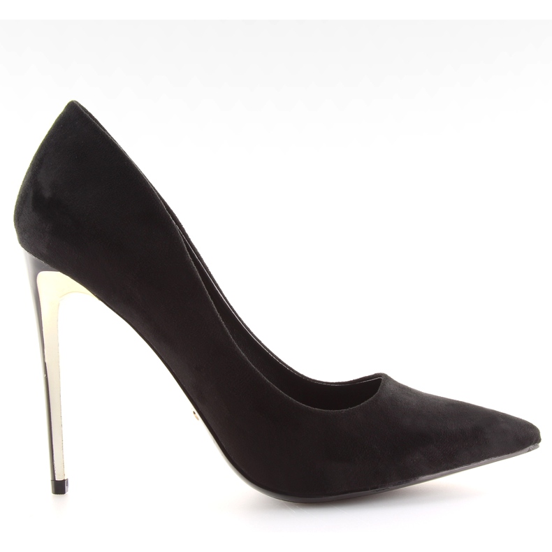 Suede LE-08 Black gold heel