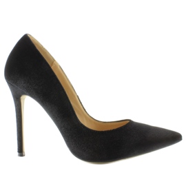 Amazing velor velvet heels black