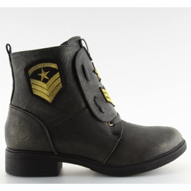Boots workery with gray H-4 gray patches grey Boots workery with gray H-4 gray patches grey