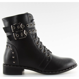 Black Lace-up boots PE155P black