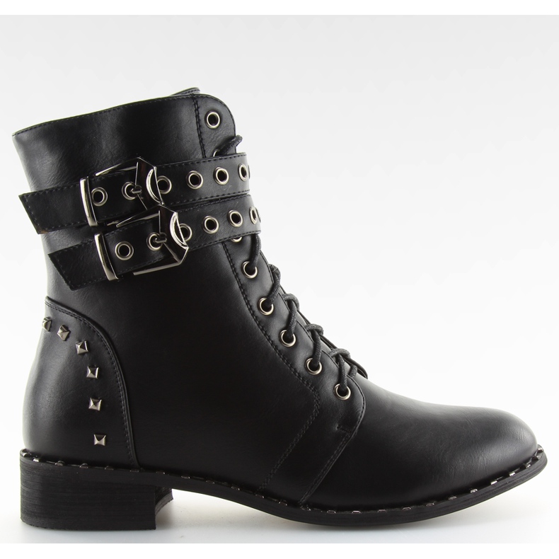 Black Lace-up boots PE155P black