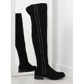 Black musketeer boots E4932 black Black musketeer boots E4932 black