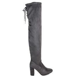 Juliet Tied Boots On A Post grey Juliet Tied Boots On A Post grey