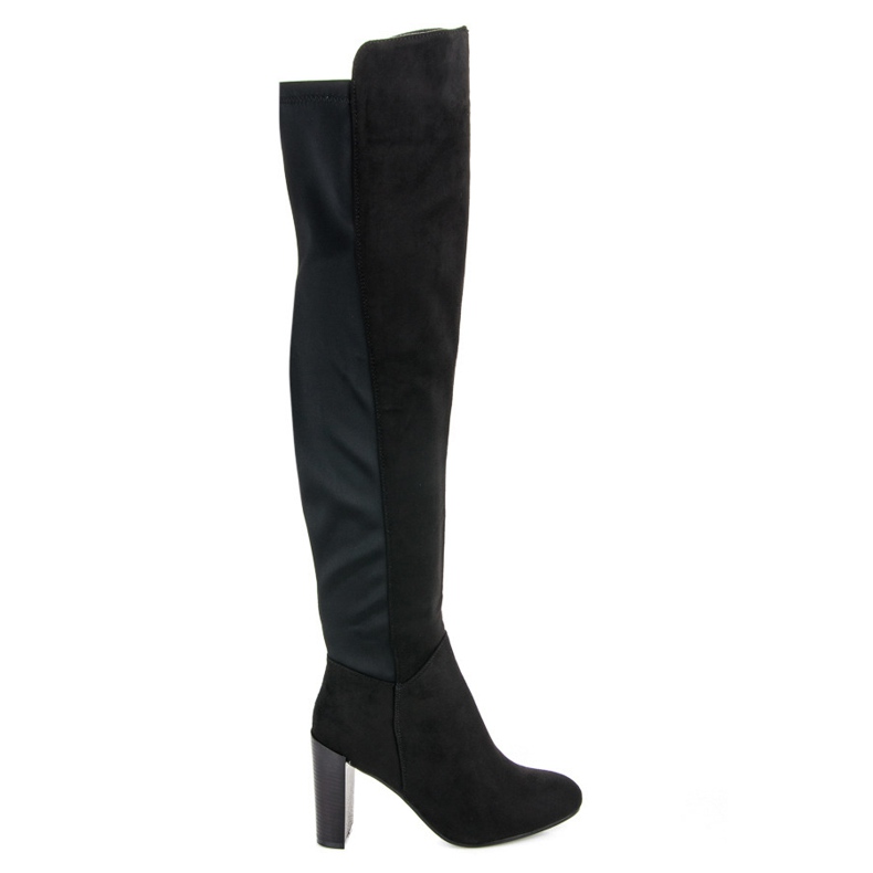 SDS Black Thigh-boots On A Post