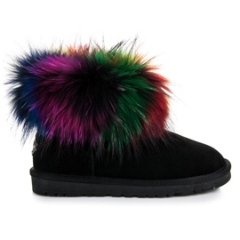 Dimar Multicolor leather mukluki black