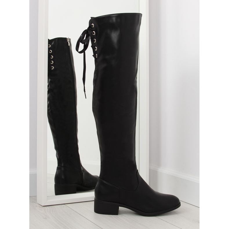 Black A-12 Black Musketeer Boots Black A-12 Black Musketeer Boots