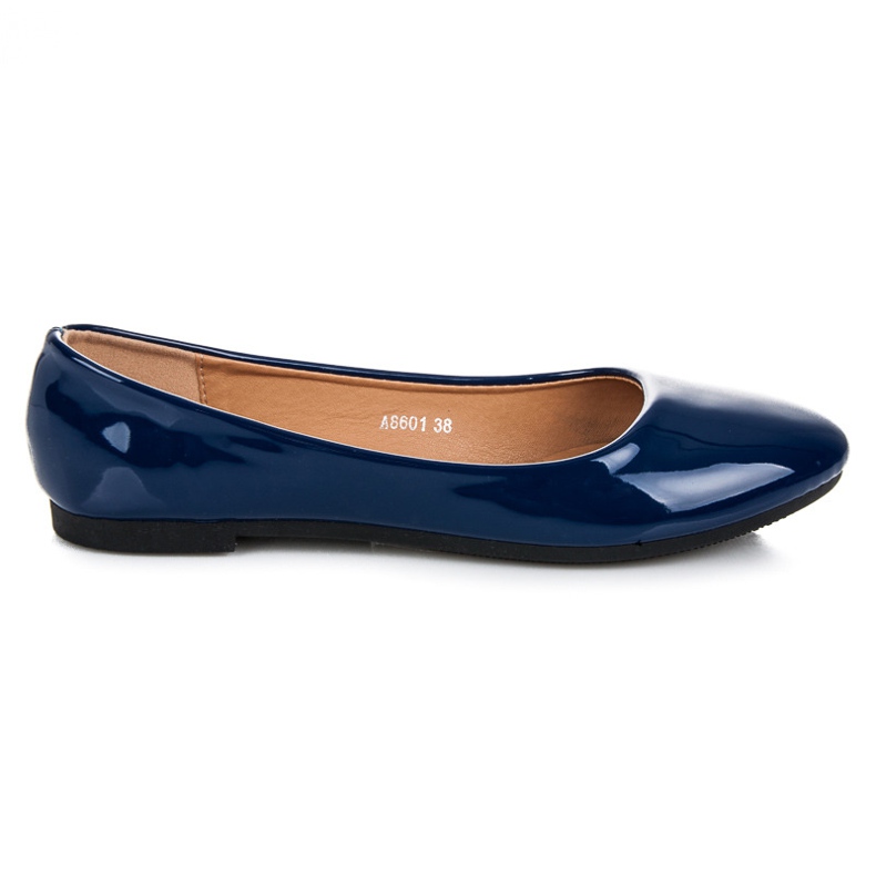 Licean Lacquered ballerinas blue