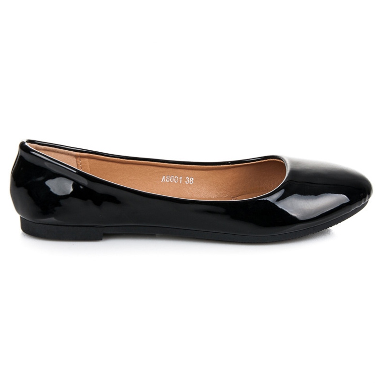 Licean Lacquered ballerinas black