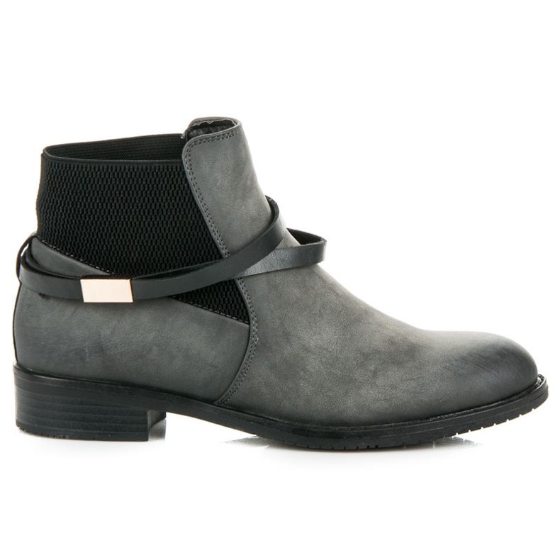 Vinceza Low Jodhpur boots black grey
