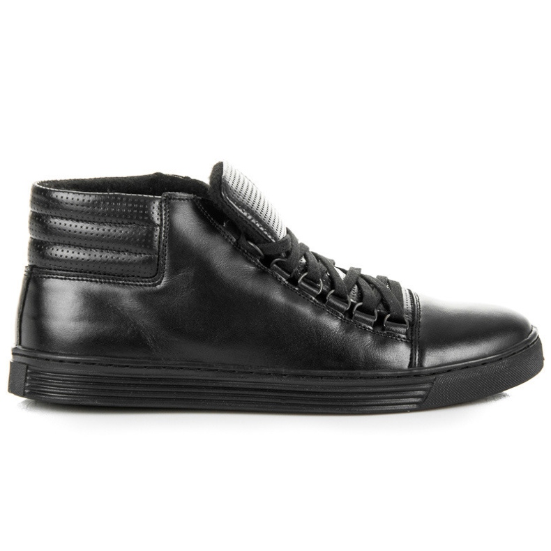 Mario Boschetti Leather sports shoes black