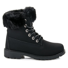 Queen Vivi Black trappers with fur Queen Vivi Black trappers with fur
