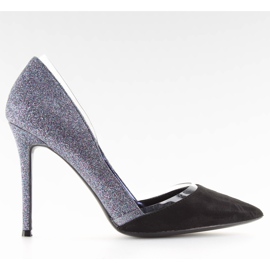 Silver glitter pins 5127 blue black grey