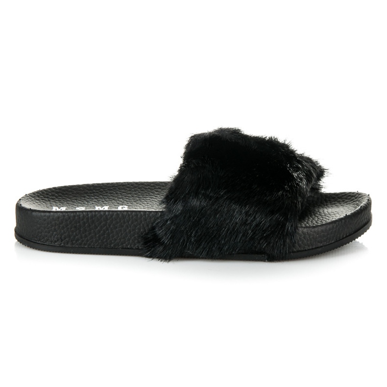 Fashionable women's slippers black Fashionable women's slippers black