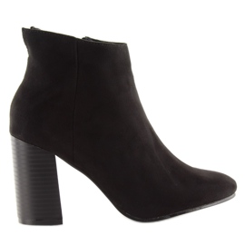 Black Boots On Heel 1287