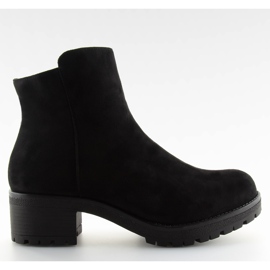 Black women's boots with wide heels