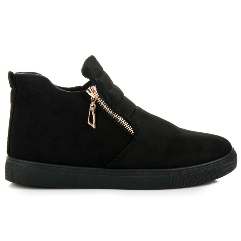Suede Slip-On Sneakers black