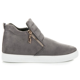 Suede Slip-On Sneakers grey